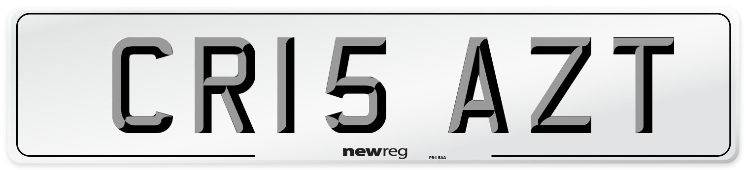 CR15 AZT Number Plate from New Reg